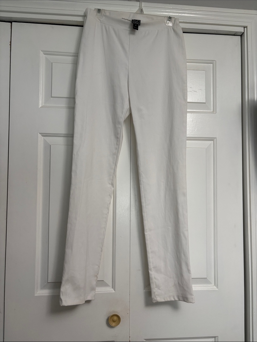 Clara Sun Woo White Pull-On Skinny Pants